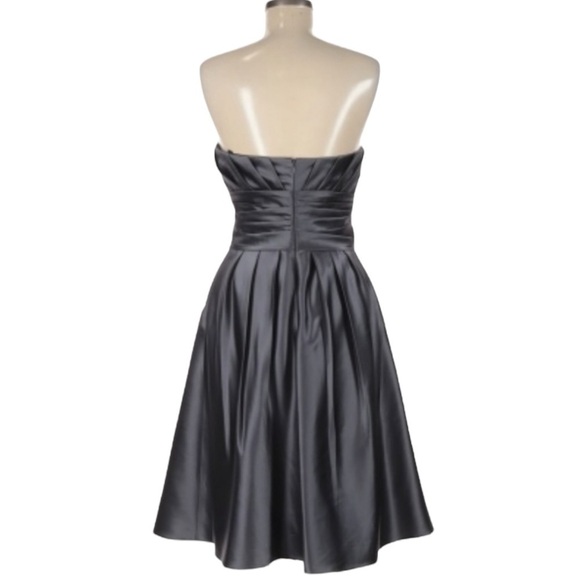 Bill Levkoff Strapless Black Satin Formal Dress - Picture 3 of 8